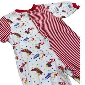 Vintage Christmas Color block Christmas Baby Sleeper Sz 9 Months Holiday